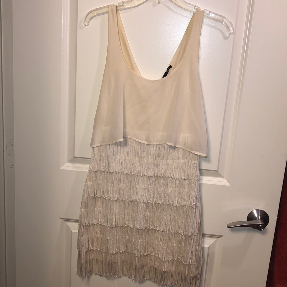 American Eagle off white flapper dress